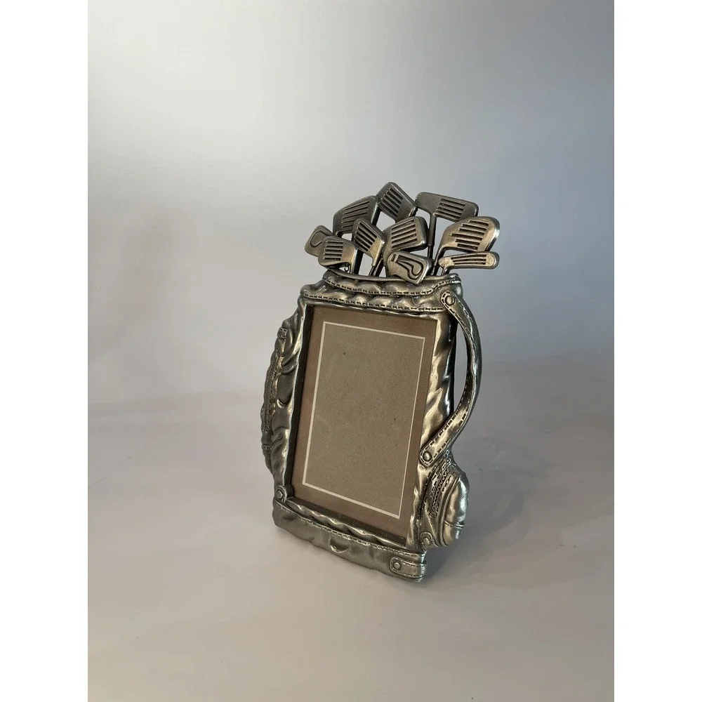 Golf Clubs In Bag Metal Picture Frame By Huann Dean 3 x 5 inch Photo